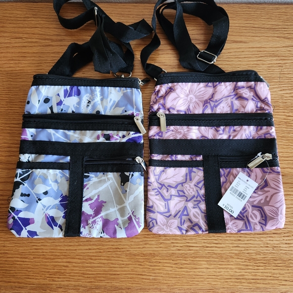 Donna Moore Handbags - Nicole Floral Crossbody Bags - Lavender and Lilac